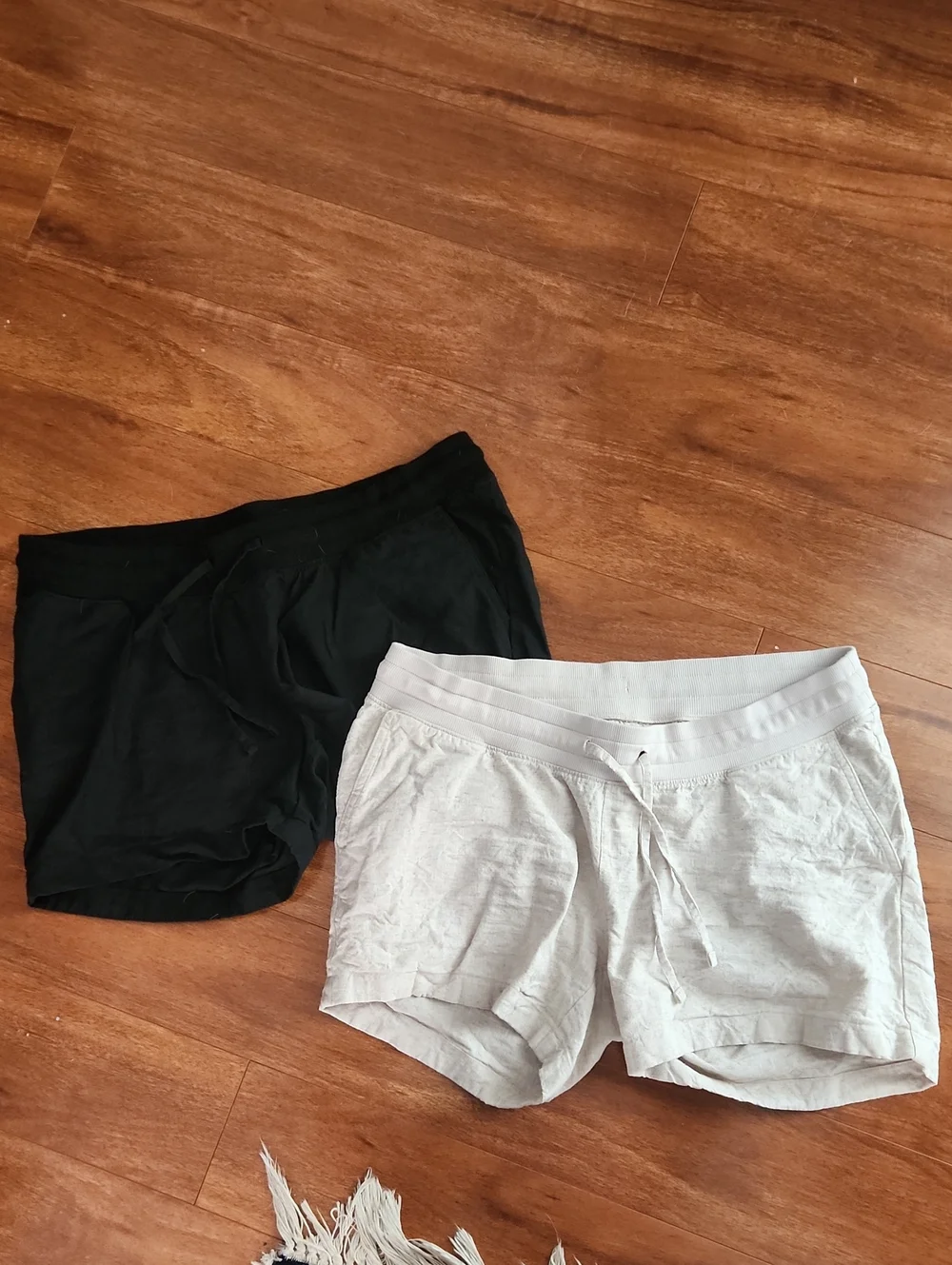 GAP Maternity Beige & Black Linen Shorts